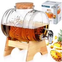 Antałek BECZKA SZKLANA z kranikiem kranem słój na alkohol bimber whisky 3L