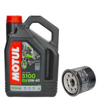 Моторное масло MOTUL 5100 10W40 4L масляный фильтр HF