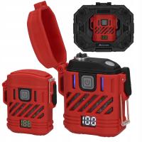 ZAPALNICZKA PLAZMOWA NA USB ELEKTRYCZNA Z LATARKĄ TAKTYCZNA WODOODPORNA RED