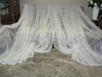 EKSKLUZYWNA PRZEPIĘKNA OGROMNA GRUBA FIRANA DO ŚCIGANIA BOKI, GRUBE KORALE