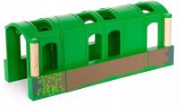 zielony tunel elastyczny - kolejka drewniana Brio
