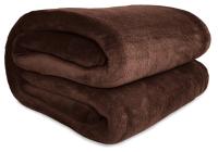 Теплое одеяло плед покрывало двухстороннее TAGO для подарка 200X220 темно-коричневый