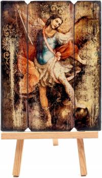 MAJK Ikona religijna ŚWIĘTY MICHAŁ ARCHANIOŁ 18 x 23 cm Średnia