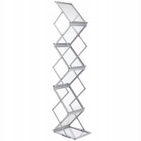 Литературная стойка 6 карманов всплывающий алюминиевый держатель для журналов с сумкой для переноски