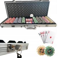 Набор для покера 500 шт фишек премиум 2X талия покер чемодан кости