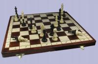 Duże szachy magnetyczne drewniane 38x38 cm -Clubowe