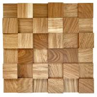 Панель деревянная мозаика 3D дуб золото-3D куб *064