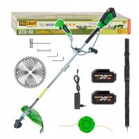 PROCRAFT ATA-40C KOSA AKUMULATOROWA PODKASZARKA 20V 2X4,0Ah ŁADOWARKA