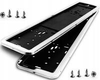 2× Ramka tablicy rejestracyjnej stal nierdzewna *chrom* AMIO-01300