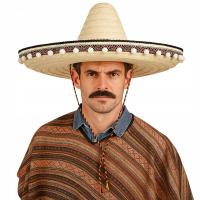 SOMBRERO MEKSYKANINA MEKSYKANIN STRÓJ MEKSYKAŃSKI KAPELUSZ SŁOMKOWY 56 CM