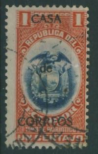 Ecuador 1 cts. - Godło / Casa de Correios