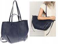 Torebka Damska Modna Torba Pojemna na Ramię shopper A4 CC80614 Granatowa