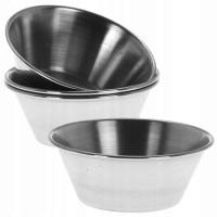 4x Miseczka na sos dipówka stalowa 40 ml