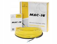 PRZEWÓD GRZEJNY kabel grzewczy ogrzewanie podłogowe POD PŁYTKI MAC-16W 74m