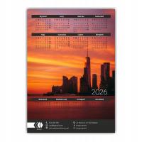 A3 KALENDARZ ŚCIENNY 5szt FIRMOWY 2026 KALENDARZ WISZĄCY foliowane