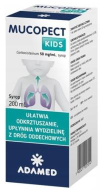 Mucopect Kids SYROP dla dzieci leczenie dróg oddechowych 0,05g/ml 200ml