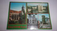 открытка Zlotoryja церковь ратуша башня 80-е
