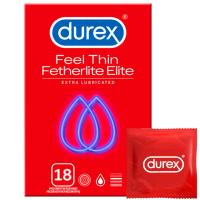 Презервативы DUREX FEEL THIN FETHERLITE ELITE тонкие увлажненные 18 шт.