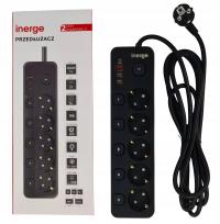 PRZEDŁUŻACZ LISTWA ZASILAJĄCA 5 GNIAZD LED 2m 3xUSB PD QC SZYBKIE ŁADOWANIE