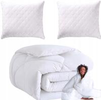 КОМПЛЕКТ ОДЕЯЛО ВСЕСЕЗОННОЕ ПРОТИВОАЛЛЕРГИЧЕСКОЕ 200X220 2 ПОДУШКИ 70X80 БЕЛЫЙ RU