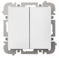 VESTRA wyłącznik 2xschodowy bez ramki podtynkowy IP20 - kolor biały 3818-10