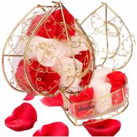 Flower Box Róże Mydlane w Pudełku Serce oryginalny Prezent na urodziny