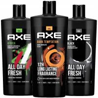 Большой набор гелей для душа Axe Dark Temptation Black и Africa 3x 700ml