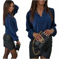 ELEGANCKA BLUZKA ZE ZDOBIONYM DEKOLTEM LILAH! WZ.2