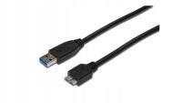 Kabel DIGITUS AK-300117-003-S USB A - microUSB B 0,25 m