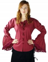 Блузка труба рукава 100% хлопок кружева LARP размер XXL