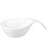 Бульон с ручкой фарфоровый Белый Wilmax 25x13 см, 450 мл