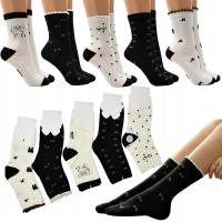 5x Modne skarpetki damskie BAWEŁNIANE skarpety *