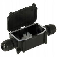 Воздухонепроницаемая кабельная коробка с кабельными вводами 2x IP68 воздухонепроницаемый разъем для светодиода