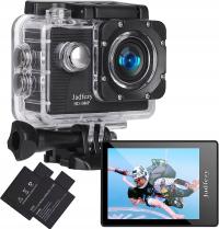 Jadfezy Kamera sportowa 1080P wodoodporna kamera podwodna 40 m z EIS dwie b