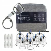 КИТАЙСКИЕ ВАКУУМНЫЕ МАССАЖНЫЕ БАНКИ БЕЗ КОСТОЧЕК, НАБОР ИЗ 12 ШТ. С НАСОСОМ