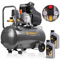 KOMPRESOR SPRĘŻARKA samochodowy olejowy 50L powietrzny HM-255 SOLIDNY 8 BAR