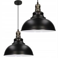 Lampa Wisząca Sufitowa Edison Retro Loft E27 Duża Czarna do Kuchni Salonu