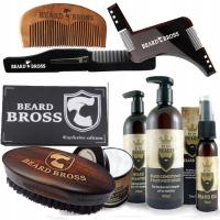 Набор By My Beard Щетка Гребень бороды трафарет