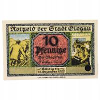 Banknot, Niemcy, Glogau Stadt, 10 Pfennig, Batimen