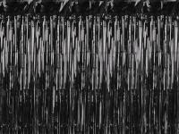 Декоративная занавеска черная ЛАМЕТА 100 см x 250 см фон для дня рождения Новый год