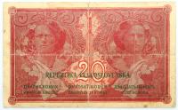 + Czechosłowacja - BANKNOT - 20 Koron 1919 - RZADKI !