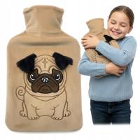 Termofor duży MOPS LAZYhome termofor na wodę dla dzieci gumowy pluszowy 2L