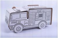 Автомобильная картонная книжка-раскраска для рисования-креативная игрушка