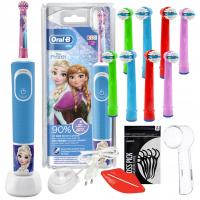 SZCZOTECZKA ELEKTRYCZNA ORAL-B VITALITY 100 FROZEN DLA DZIECI + DODATKI