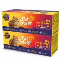 Zestaw karm mokrych dla kota Petstory 80x100g Mix smaków