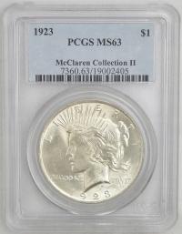 11.db.USA, 1 DOLAR 1923, PCGS MS63