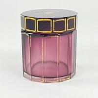 Szklany pojemnik na kosmetyki z pokrywką 7,5×7,5×8,5 cm