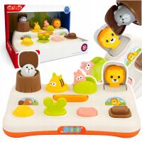 WYSKAKUJĄCE ZWIERZĄTKA ZABAWKA EDUKACYJNA POP-UP INTERAKTYWNA MONTESSORI