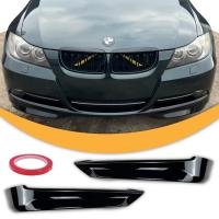 FLAPSY DOKŁADKA ZDERZAKA BMW E90 E91 SPOILER PRZÓD CZARNY POŁYSK SPLITTER