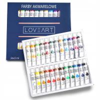 Акварельные краски 24x12ml Loveart набор из 24 цветов